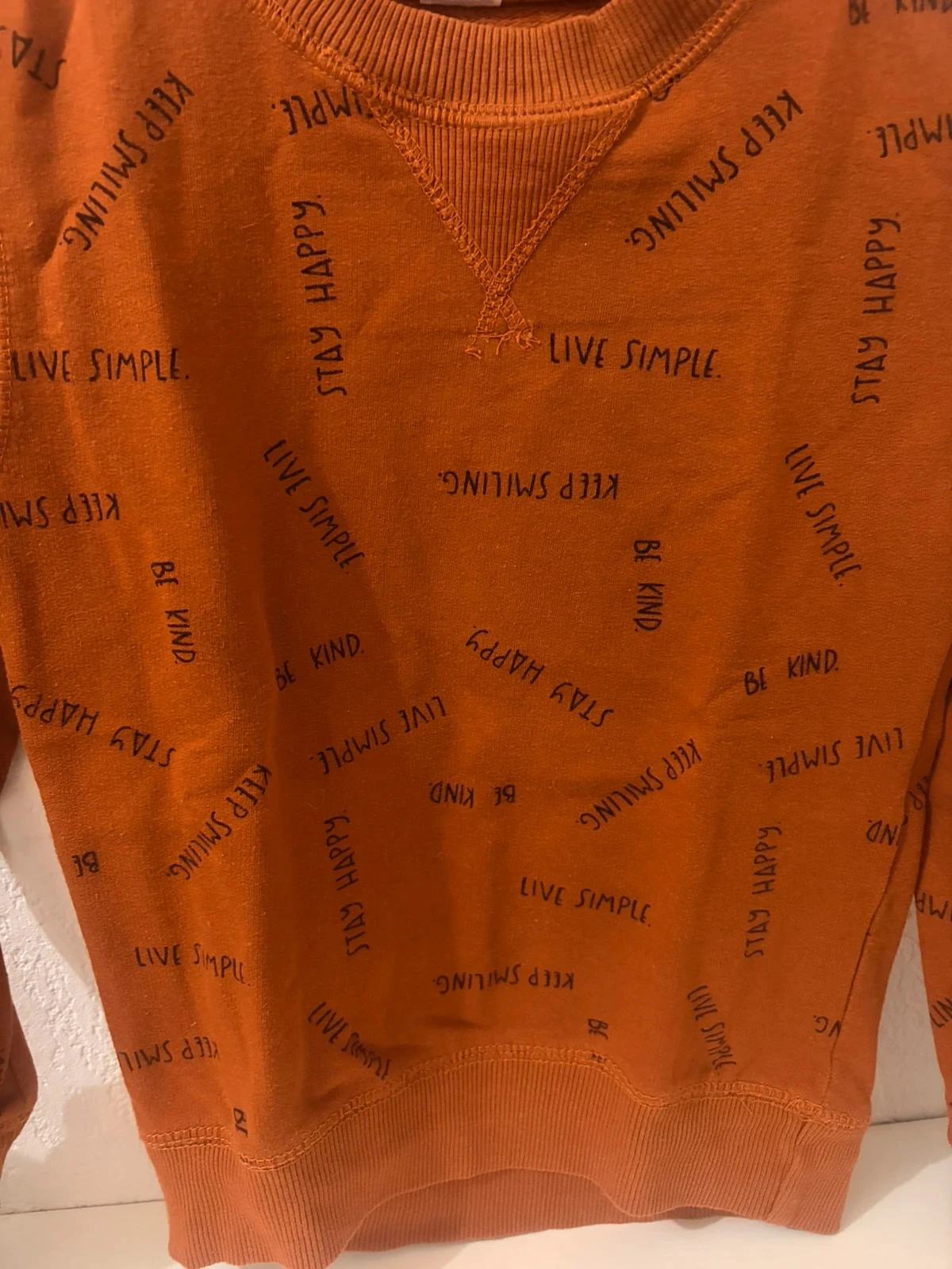 Sweat Zeeman Marron Terre Cuite À Messages Positifs "Live Simple" - Taille 7-8 Ans – photo 3